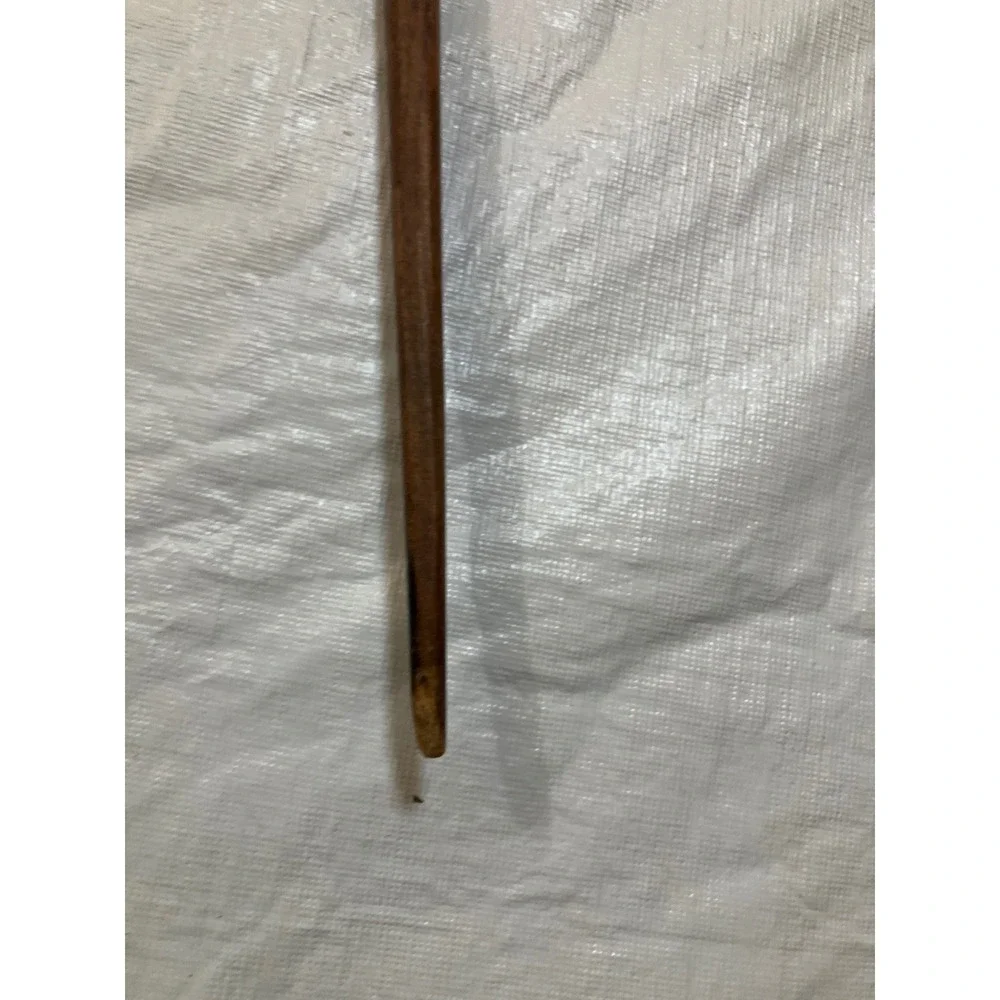Vintage Stainless Steel Cooking Spoon Long Wooden Handle Kitchen Utensil